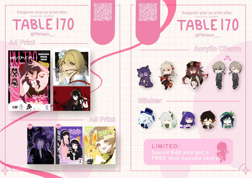 Promotion for personal art booth at kaiga art convention